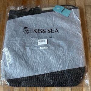 Black Textured Tote Bag
